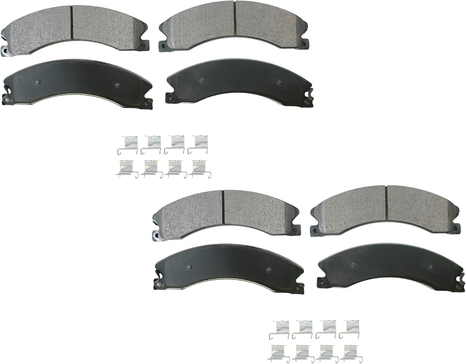 Silverado 2500 3500 HD Sierra 2500 3500 HD Titan XD Front and Rear Ultra Premium Ceramic Brake Pad Set - Akebono ProACT
