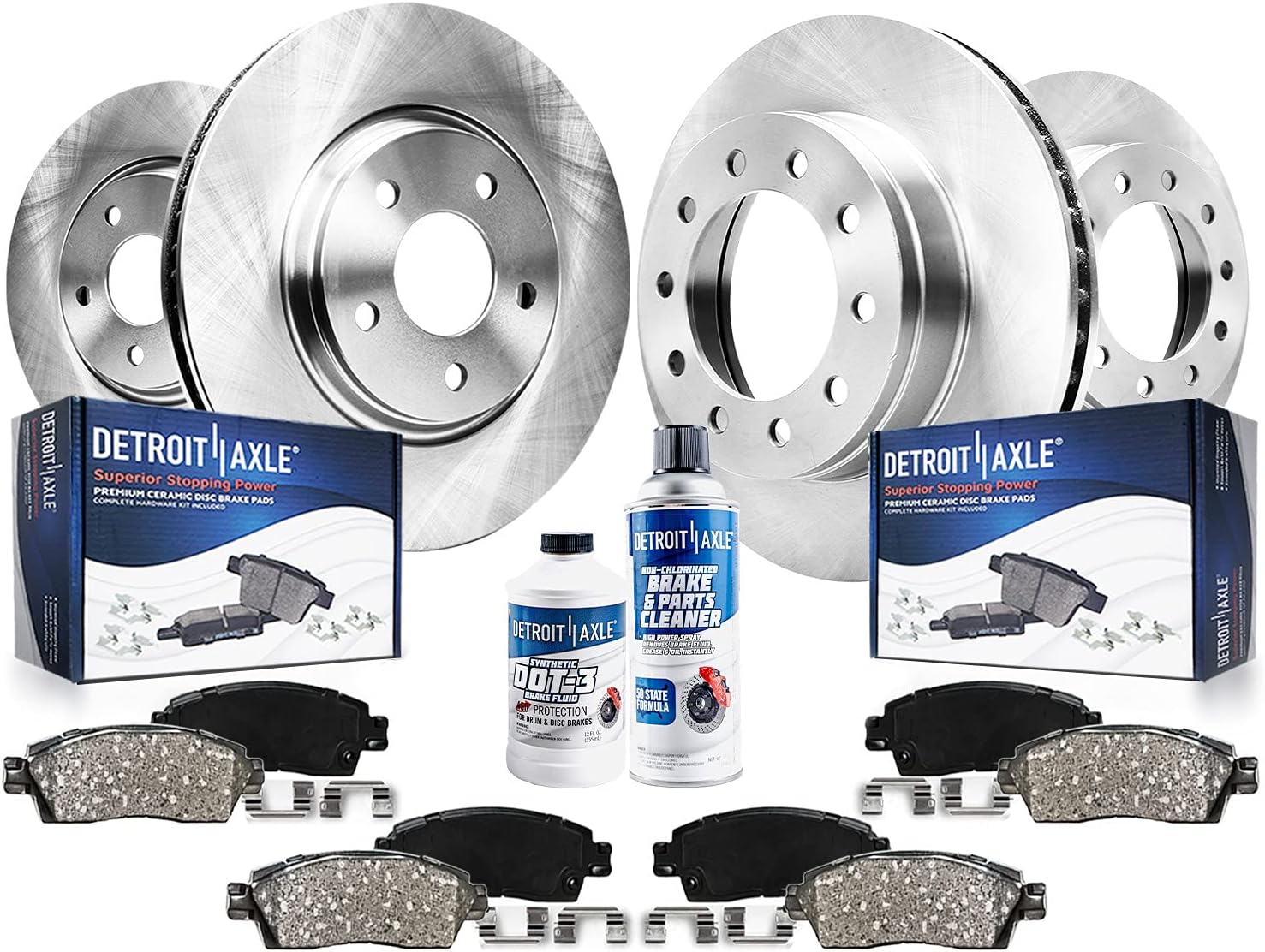 2003-2011 Lincoln Town Car Front and Rear Brake Kit - Detroit Axle