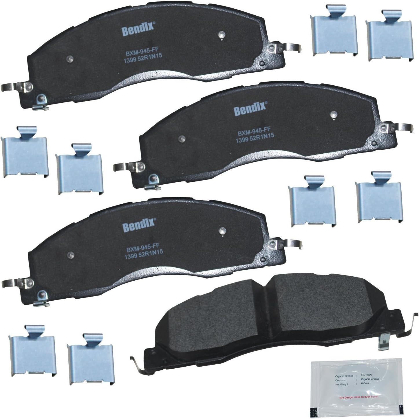 2011-2018 Ram 2500 3500 Front Semi-Metallic Brake Pads - Bendix