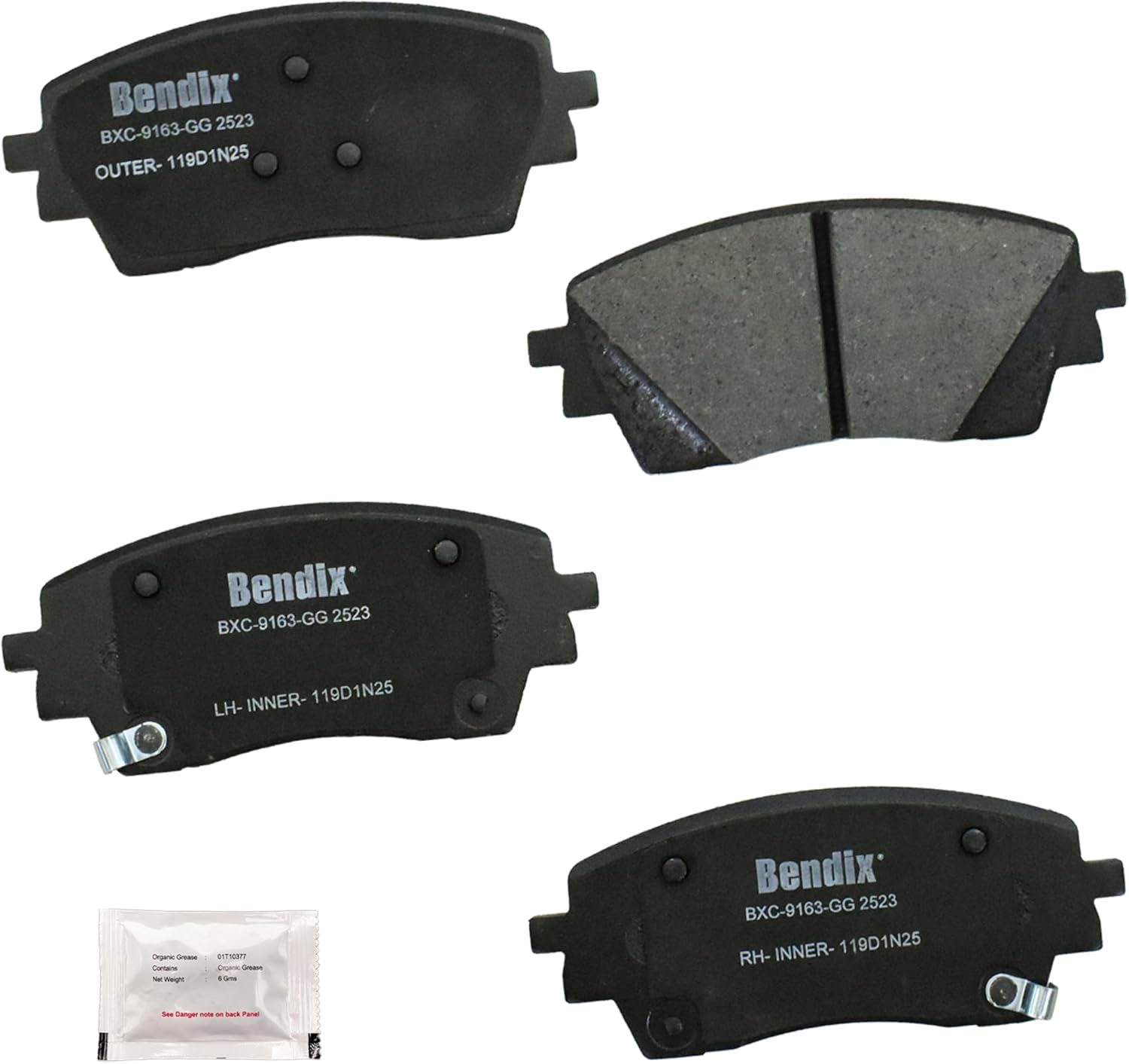 2024-2025 Hyundai Kona Front Ceramic Brake Pads - Bendix