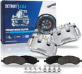 2009-2018 Ram 1500 Dakota 2019-2023 Ram 1500 Classic Front Brake Calipers + Ceramic Pads Kit - Detroit Axle Dual Piston