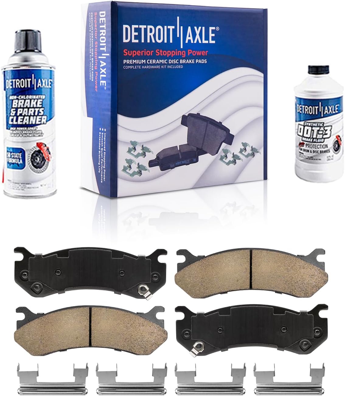 1999-2006 Silverado 1500 Sierra 1500 Front Ceramic Brake Pads 4pc GMT800 Platform - Detroit Axle