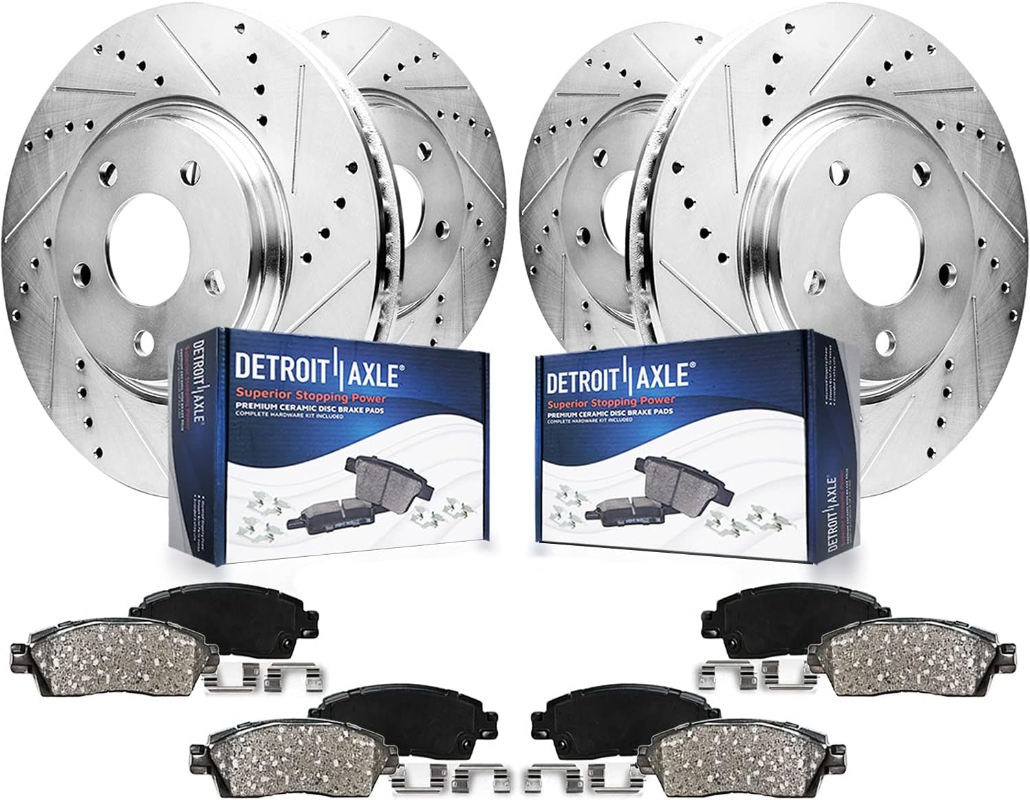 2020-2023 Lincoln Aviator Front and Rear Brake Kit - Detroit Axle