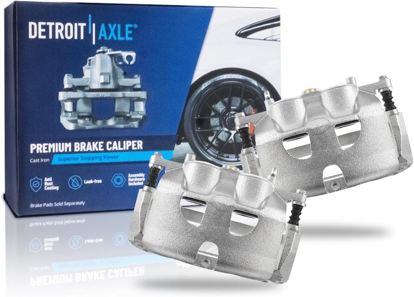 2015-2020 F-150 Front Brake Calipers Pair with Brackets - Detroit Axle