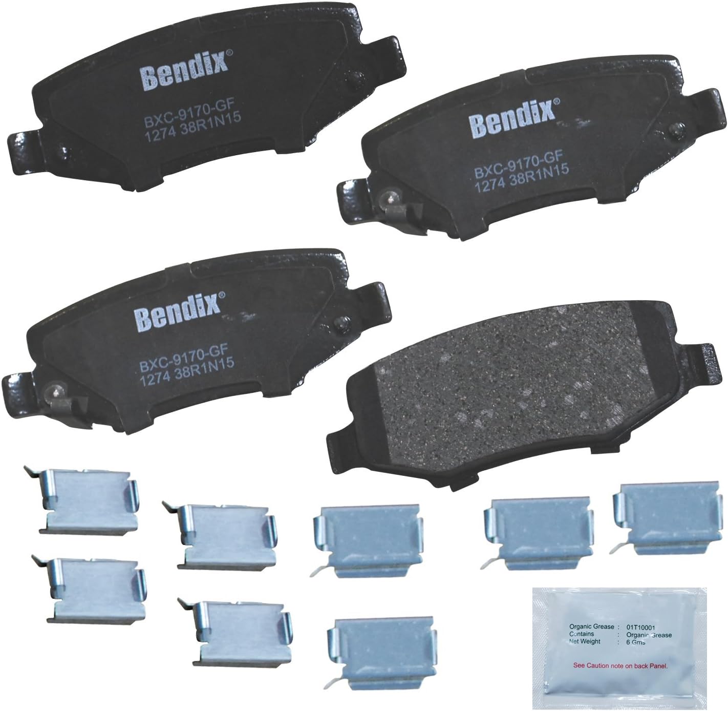 2007-2017 Jeep Wrangler Rear Ceramic Brake Pads - Bendix