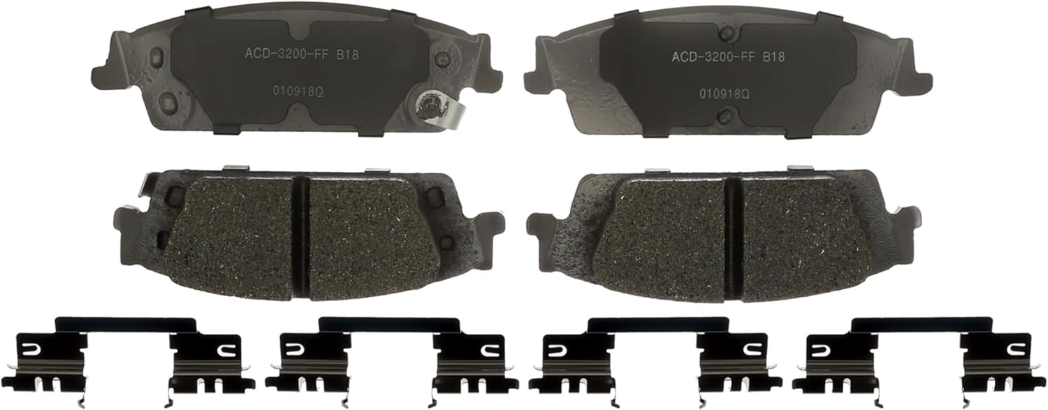 Silverado Sierra Tahoe Yukon Suburban Escalade Rear OEM Ceramic Brake Pad Set - ACDelco Silver 14D1707CHF1 GM 19386946