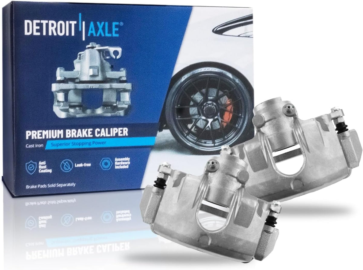 2008-2011 Ford Focus Front Brake Caliper Pair with Brackets - Detroit Axle