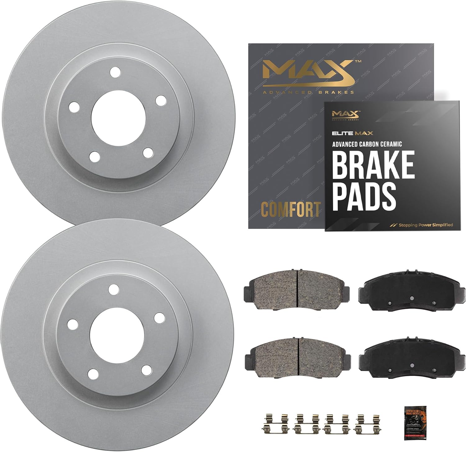 2019-2024 Toyota RAV4 Front Brake Kit Rotors Ceramic Pads - Max Advanced Brakes