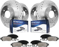 2015-2020 Chevrolet Colorado GMC Canyon Front and Rear Drilled Slotted Brake Kit - Detroit Axle
