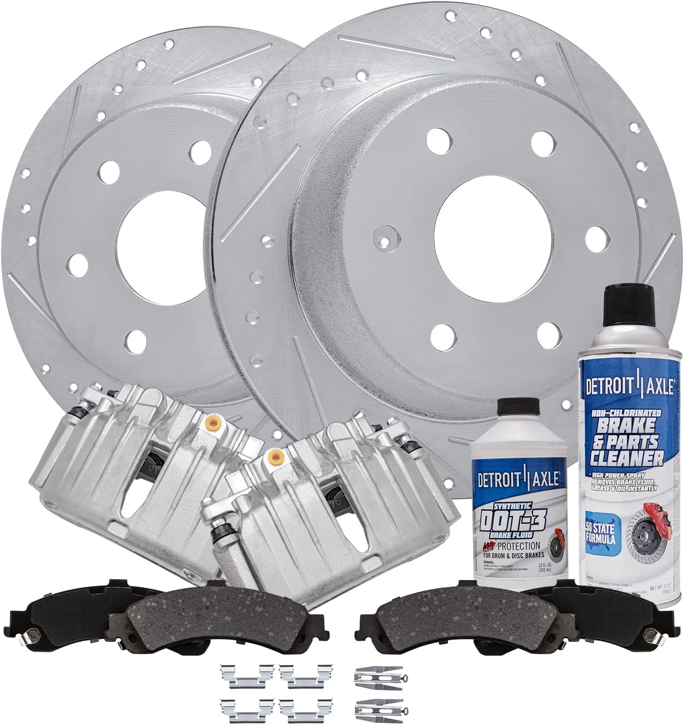 2007-2018 Silverado 1500 Rear Complete Brake Kit with Calipers - Detroit Axle