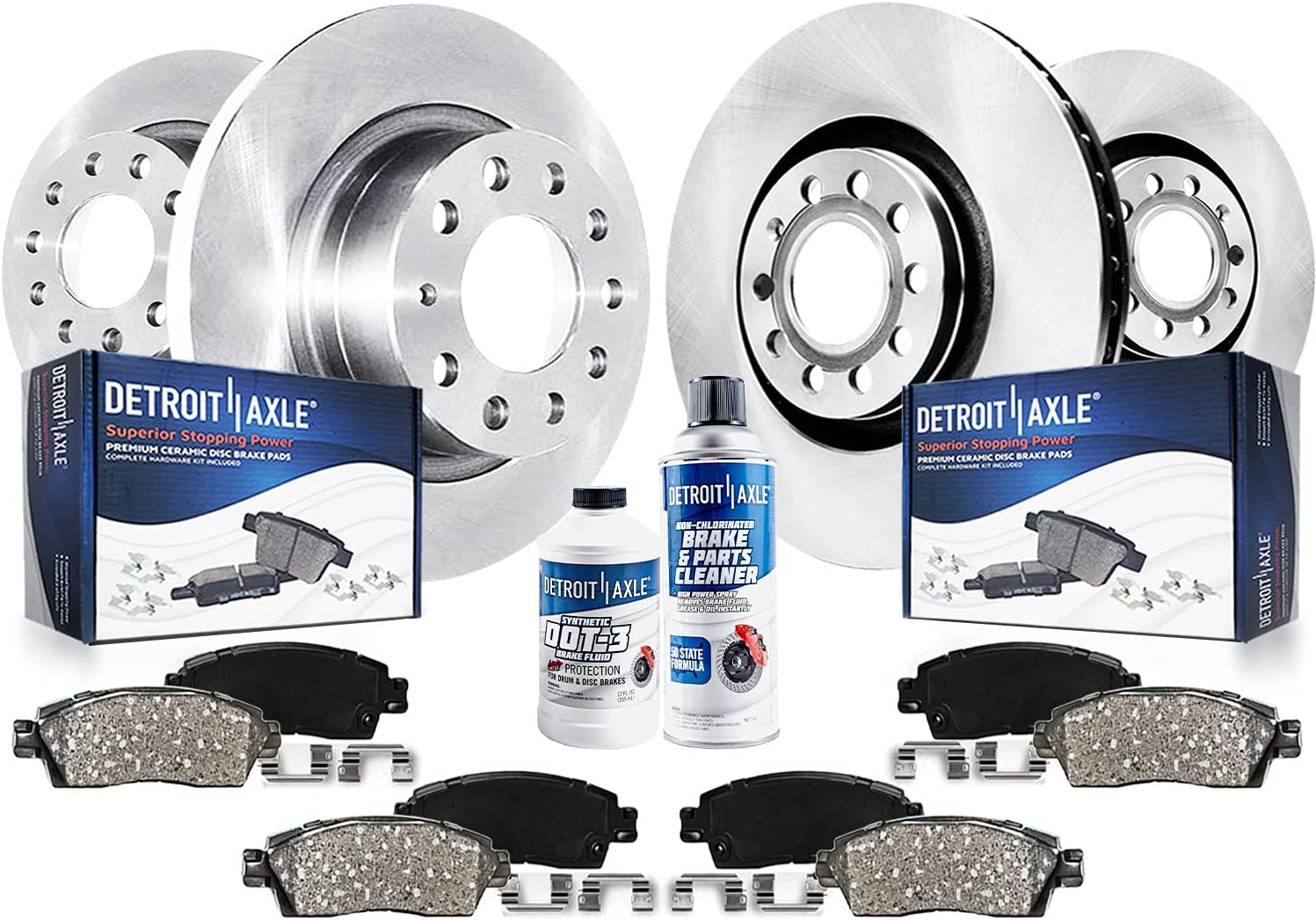 2012-2013 Volkswagen Jetta Front & Rear Brake Kit - Detroit Axle