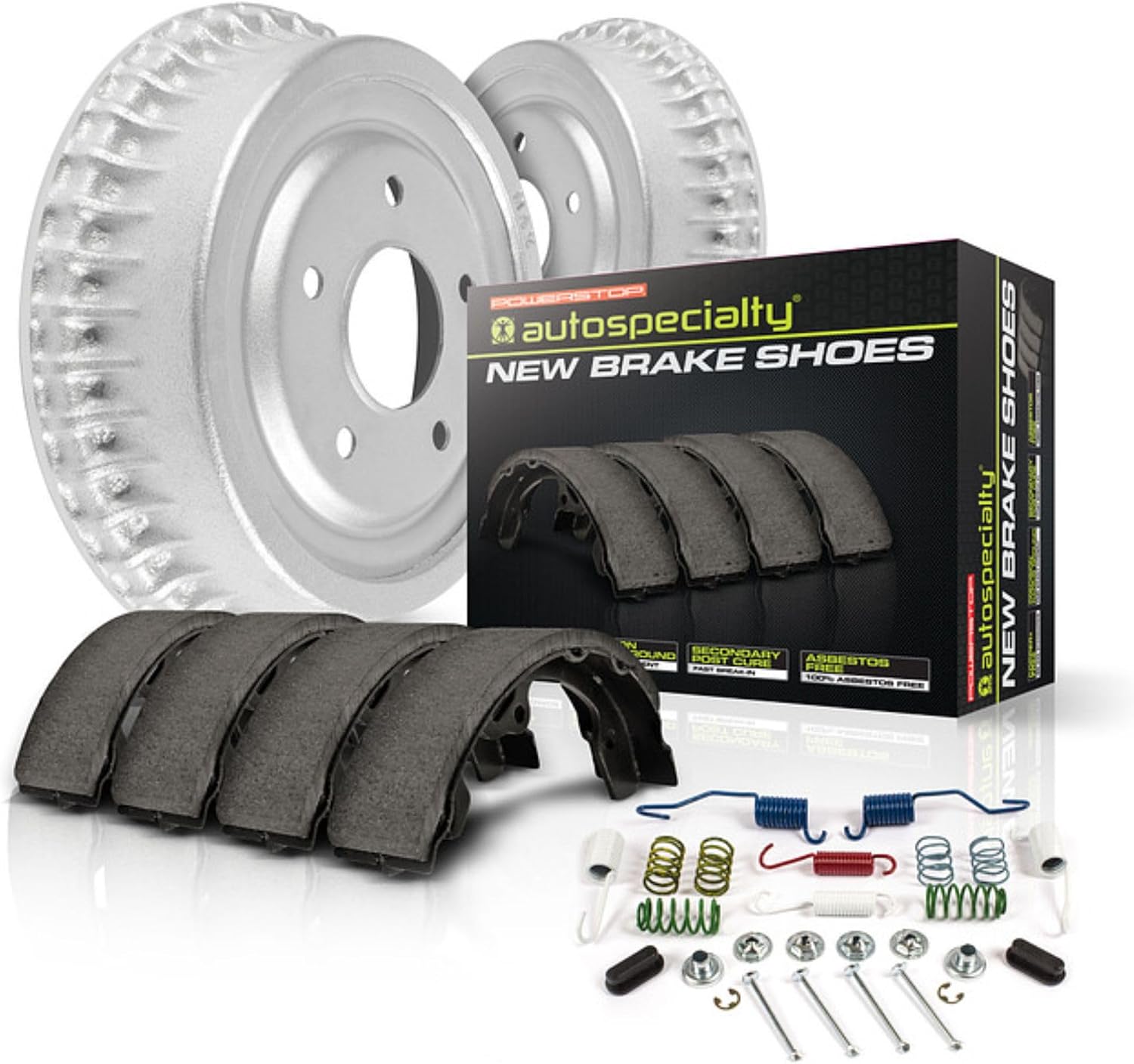 2005-2022 Toyota Tacoma Rear Complete Drum Brake Kit OE Drums Ceramic Shoes Autospecialty 6-Lug - Power Stop KOE15389DK