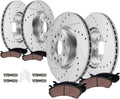 2019-2025 Ram 1500 Front and Rear (F+R) Brake Rotors and Ceramic Pads Kit - Detroit Axle