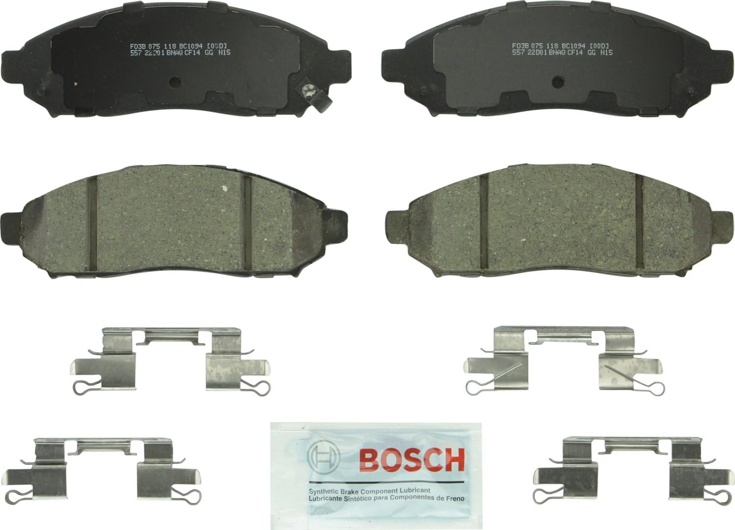 2005-2019 Nissan Frontier Pathfinder Xterra Front Ceramic Brake Pads - Bosch QuietCast