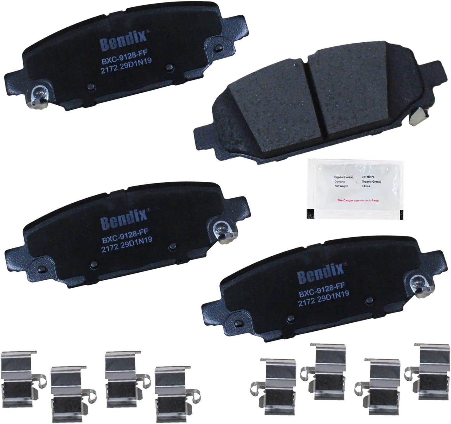 2018-2024 Jeep Wrangler Rear Ceramic Brake Pads - Bendix
