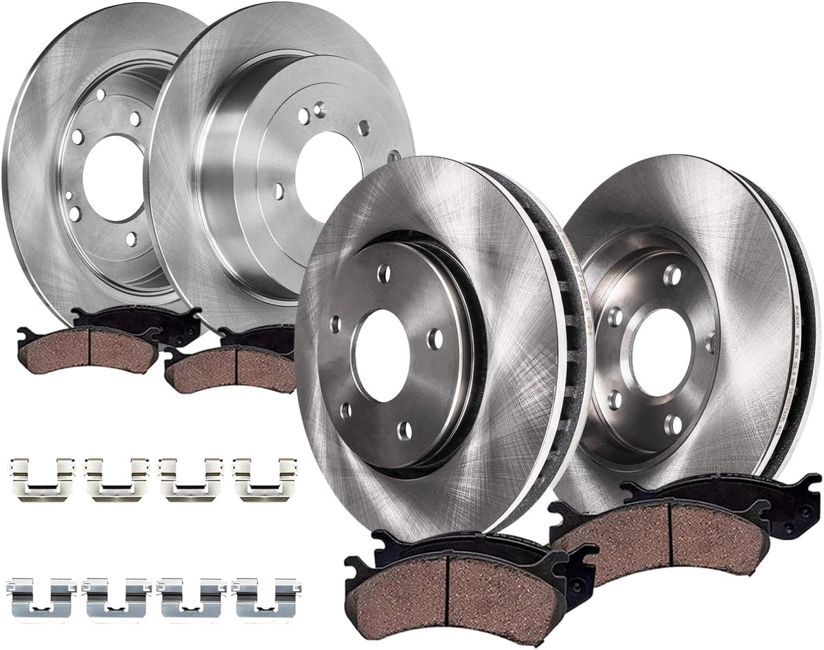 2016-2022 Hyundai Tucson Kia Sportage Front and Rear (F+R) Brake Rotors and Ceramic Pads Kit - Detroit Axle