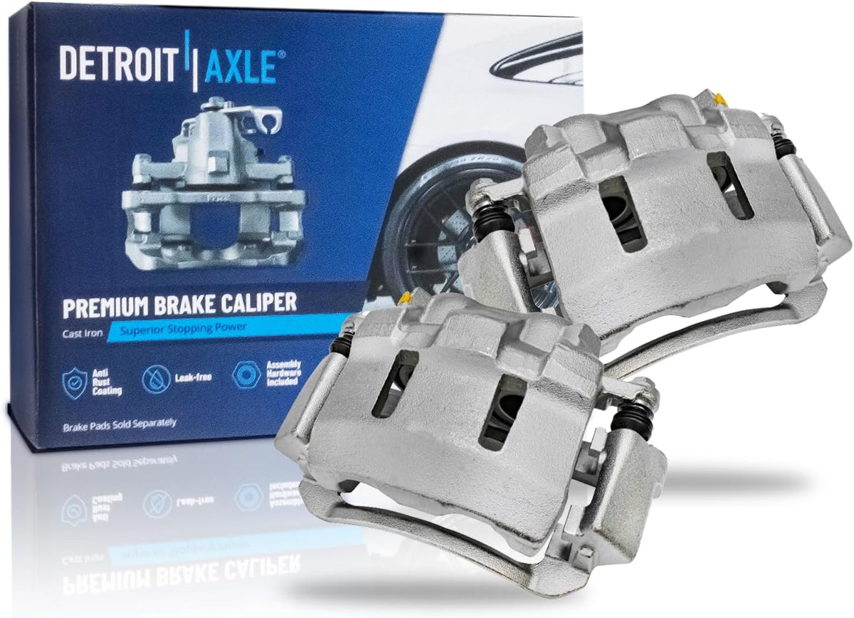 1999-2004 Ford F-250 Super Duty Front Brake Caliper Pair with Brackets - Detroit Axle