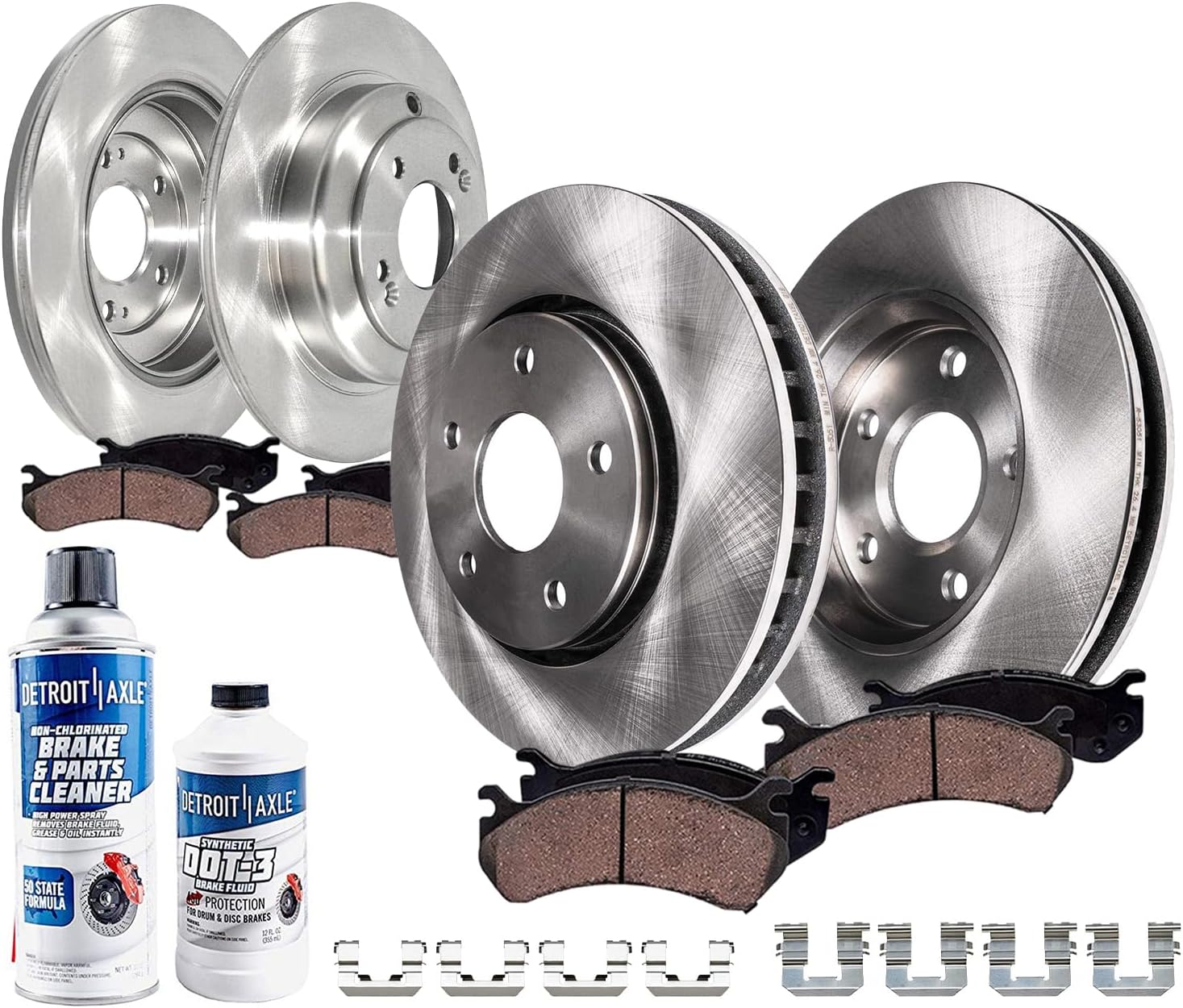 2010-2016 Hyundai Genesis Coupe (non-Brembo) Front and Rear Brake Kit - Detroit Axle