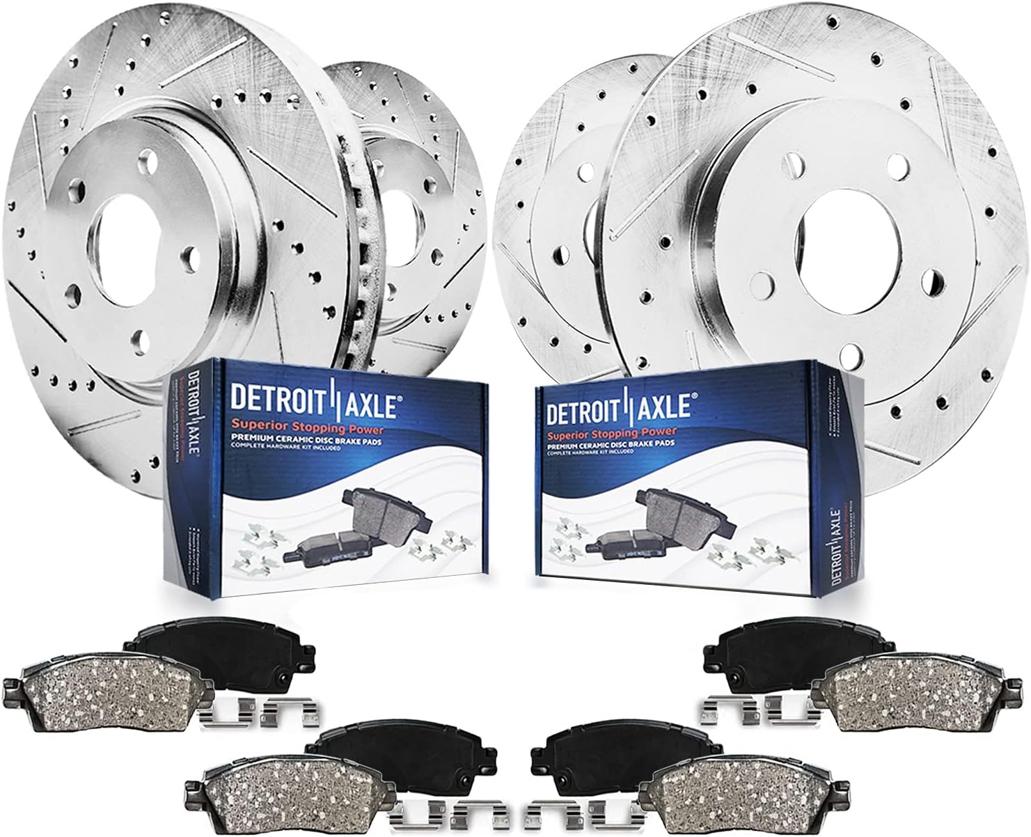 2004-2006 Mitsubishi Lancer Front & Rear Brake Kit - Detroit Axle