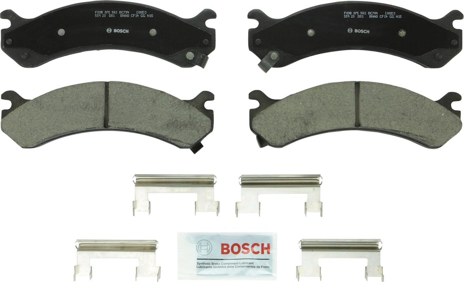Silverado Avalanche Suburban Sierra Yukon Front QuietCast Premium Ceramic Brake Pads - Bosch BC784