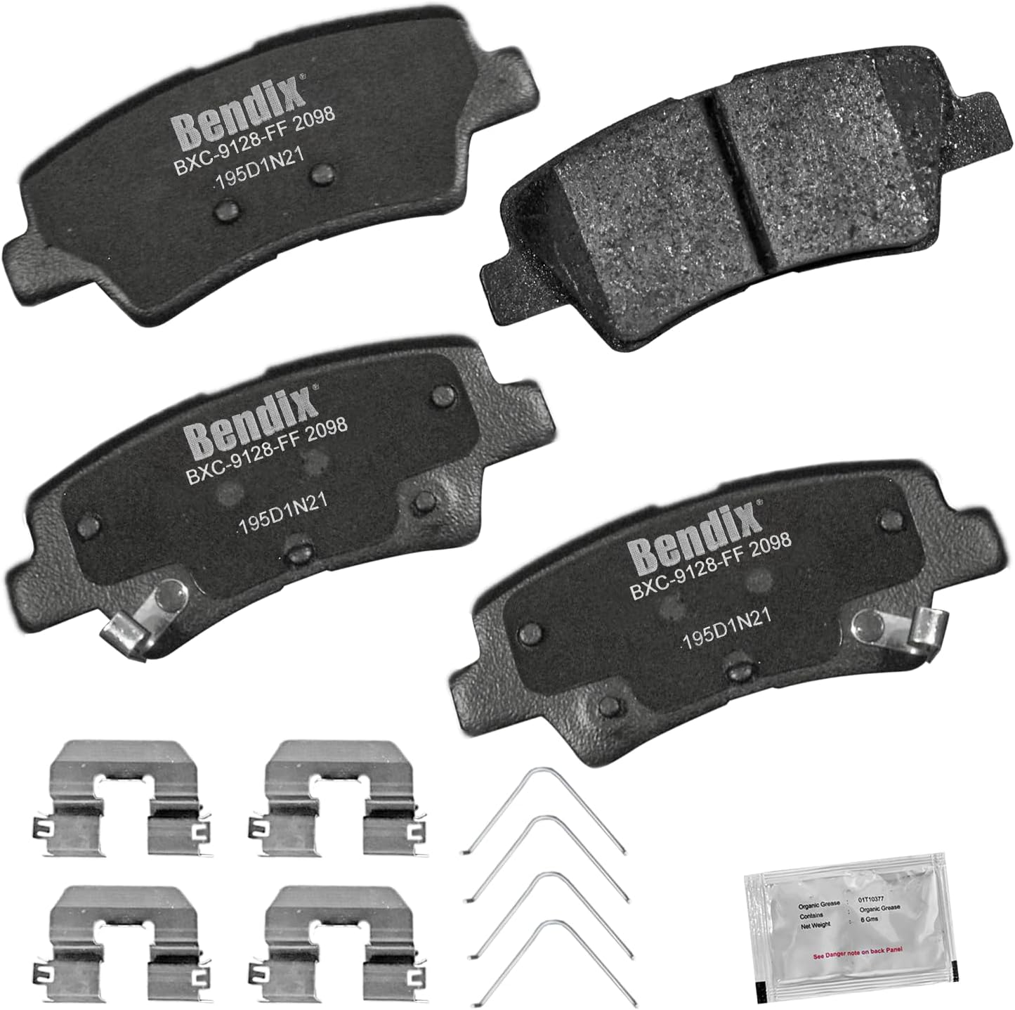 2018-2021 Hyundai Tucson Rear Ceramic Brake Pads - Bendix