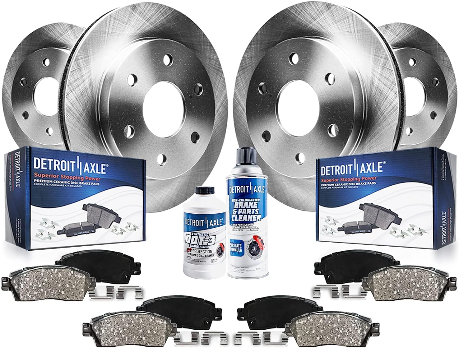 2005-2019 Nissan Frontier Front & Rear Brake Kit - Detroit Axle