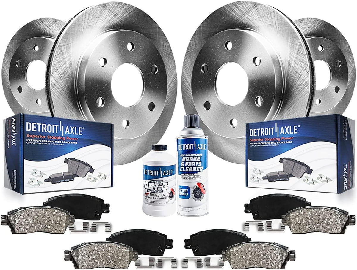 2009 Ford F-150 Front and Rear (F+R) Brake Rotors and Ceramic Pads Kit - Detroit Axle