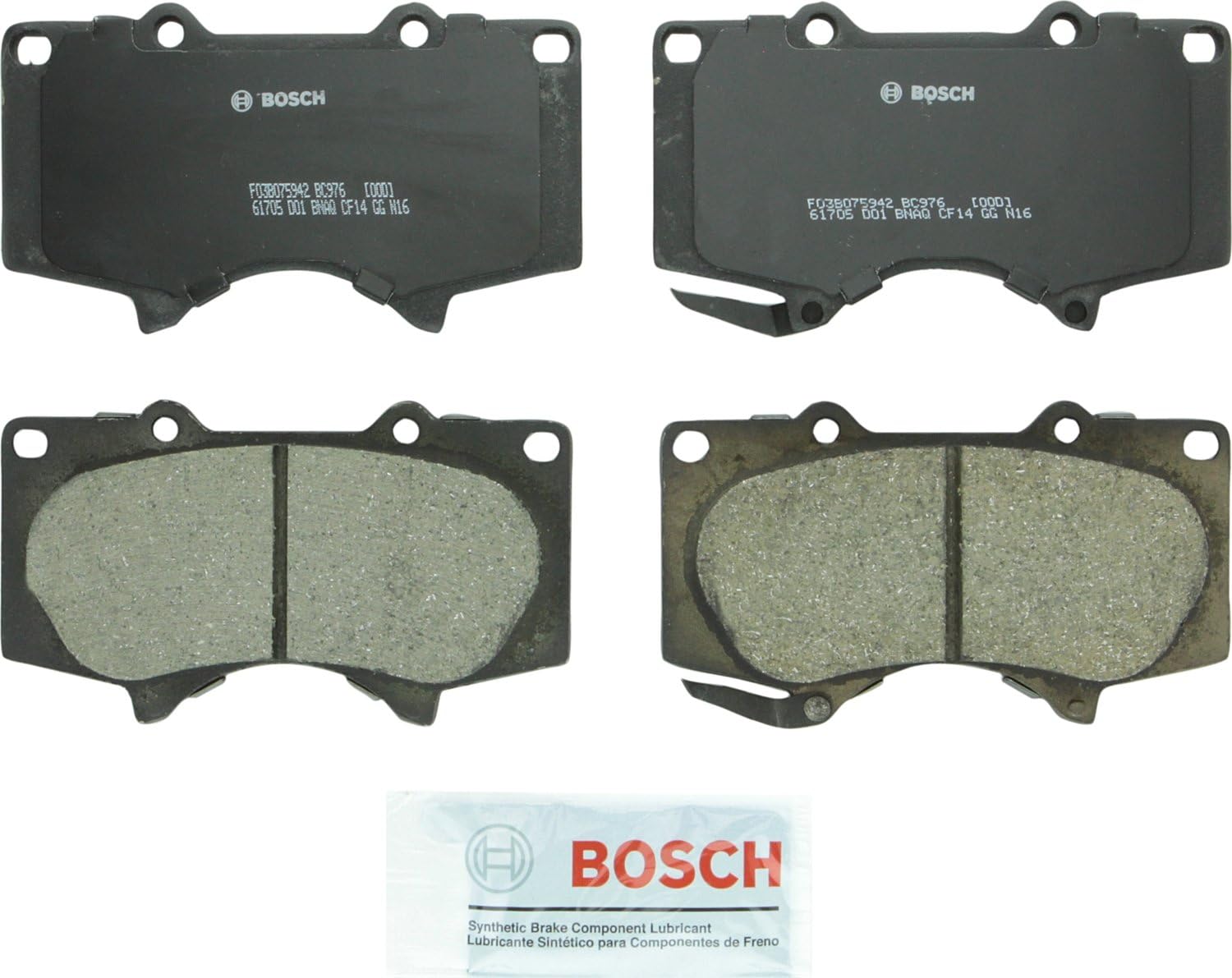 2005-2015 Tacoma 4Runner FJ Cruiser Sequoia Tundra GX460 GX470 Front QuietCast Ceramic Pads - Bosch BC976