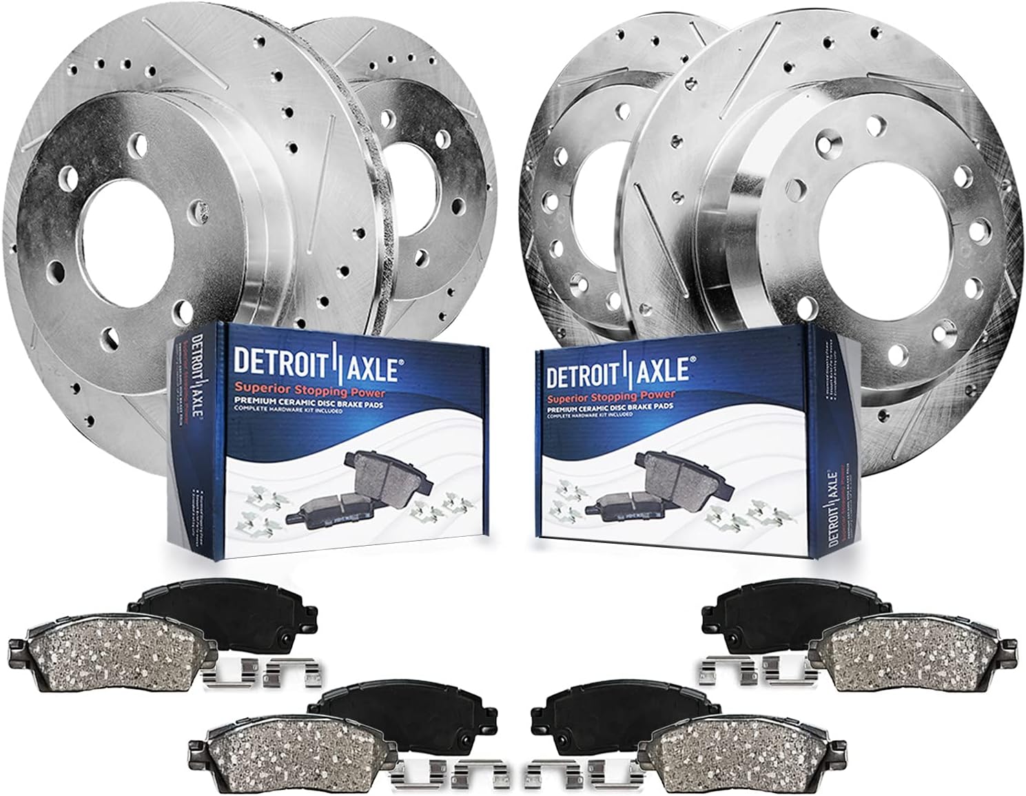 2006-2010 Hummer H3 Front & Rear Brake Kit - Detroit Axle