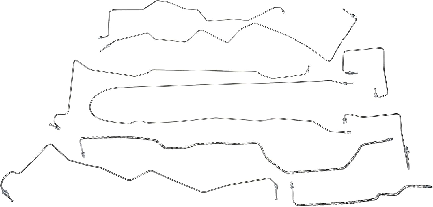 Jeep Stainless Steel Brake Line Kit Pre-Formed Sectional Complete OE FIX - Dorman 919-238
