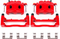 2008-2020 Cadillac Escalade ESV EXT XTS Front Red Powder Coated Brake Caliper Pair - Power Stop S4918A High-Temp
