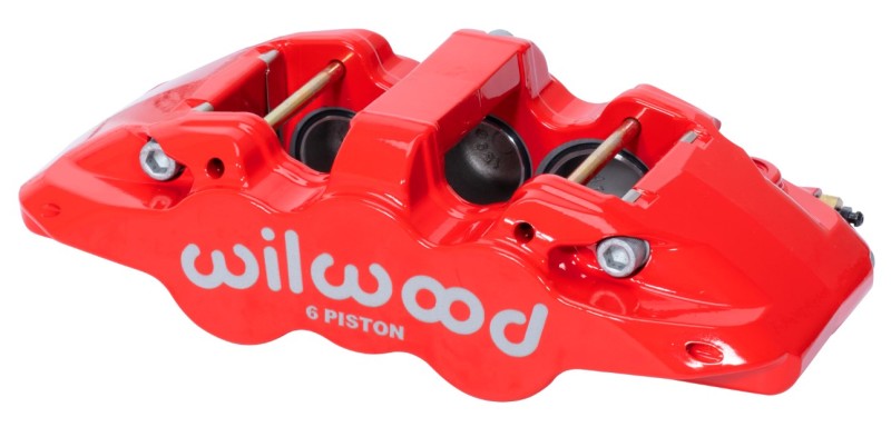 Wilwood AERO6-DS 120-14442-RD Caliper Red - 1.62/1.12/1.12in Bore, Dust Seal, Right Hand