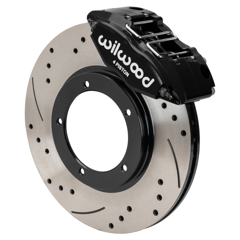 Wilwood Powerlite Front Brake Kit 140-16946-D - Drilled and Slotted, Black - 1969-1974 Porsche 911