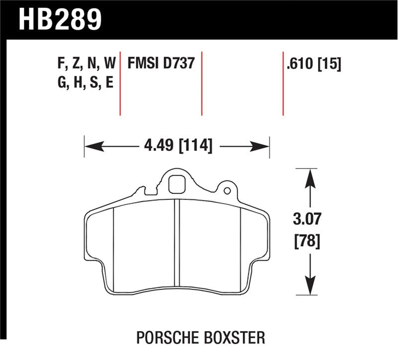 Hawk Blue 9012 Race Front Brake Pads - 1997-2008 Porsche Boxster / 2007-2008 Cayman