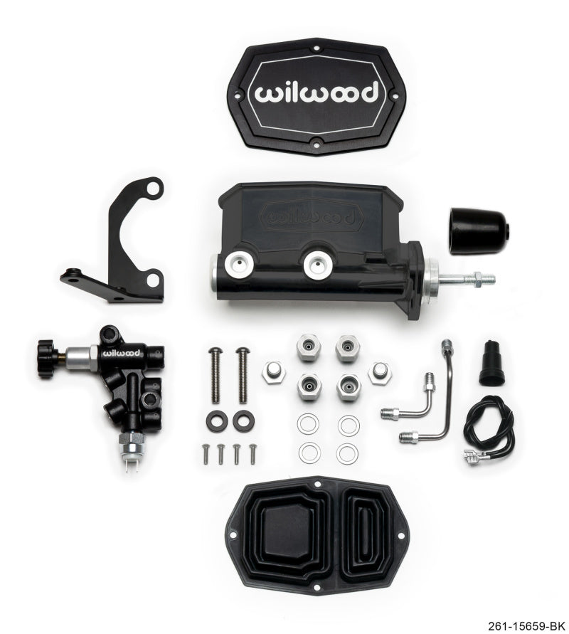 Wilwood 261-15659-BK Compact Tandem Master Cylinder 7/8in Bore Black Right Hand