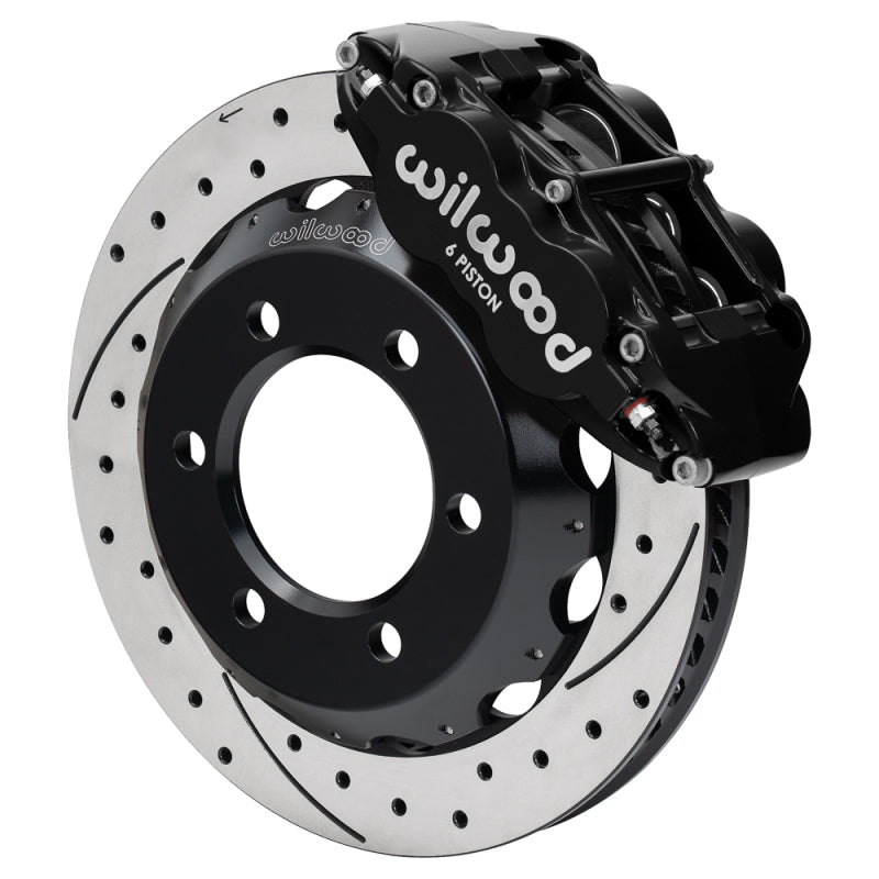 Wilwood 140-18155-D Superlite 6R Front Brake Kit 12.88in SRP Drilled and Slotted Rotors - 1971-1991 Chevrolet Blazer 6-Lug