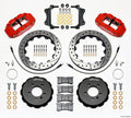 Wilwood 140-12789-DR Forged Narrow Superlite 6R Front Big Brake Hat Kit - 12.88in Drilled SRP Rotors, Red Calipers, Brake Lines - 2006-2012