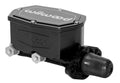 Wilwood 260-14960-BK Compact Tandem Master Cylinder - 1.12in Bore, Integral Reservoir, Dual Outlet, Black Die-Cast, with Pushrod