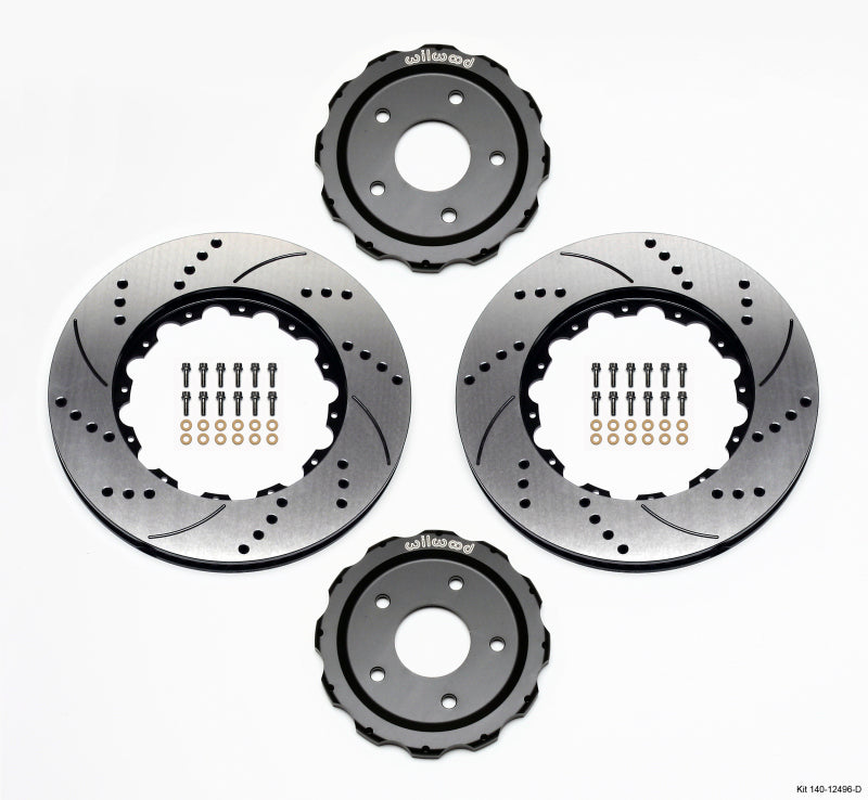 Wilwood ProMatrix Front 2-Piece Drilled and Slotted SRP Rotor Kit - 2006+ Chevrolet Corvette C6 Z06