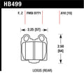 Hawk Performance HPS Street Rear Brake Pad Set - 2000-2005 Lexus IS300