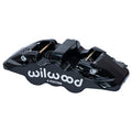 Wilwood Aero4-DS Caliper 120-15598-BK - Black, 1.38 in Pistons, 1.10 in Rotor, Dust Seal