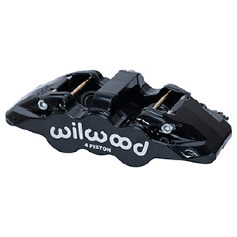 Wilwood Aero4-DS Caliper 120-15598-BK - Black, 1.38 in Pistons, 1.10 in Rotor, Dust Seal