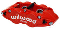 Wilwood Forged Narrow Superlite 4R Radial Caliper 120-11876-RD, Red, 1.12/1.12 in Pistons, 0.81 in Disc