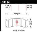 Hawk Blue 9012 Race Brake Pads HB122E.710 - StopTech ST-60 Caliper