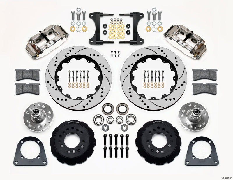 Wilwood Narrow Superlite 6R Front Kit 14.00x1.10in Drilled and Polished - TCI IFS 1971-1978 Pinto Based (140-13225-DP)