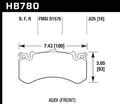 Hawk HP+ Front Brake Pad Set - 2018 Audi S6 4.0L Premium Plus/Prestige