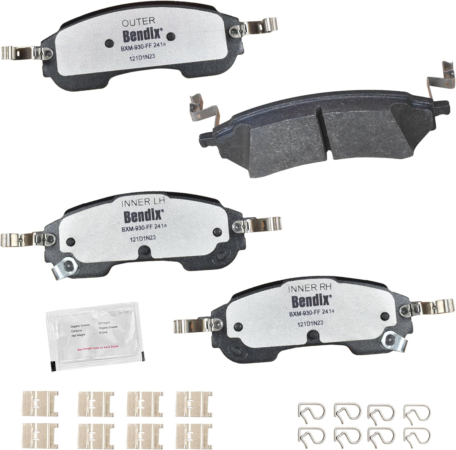2021-2023 Ford Bronco Rear Semi-Metallic Brake Pads - Bendix
