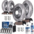 2010-2017 Chevy Equinox GMC Terrain Front and Rear (F+R) Brake Rotors and Ceramic Pads Kit - Detroit Axle