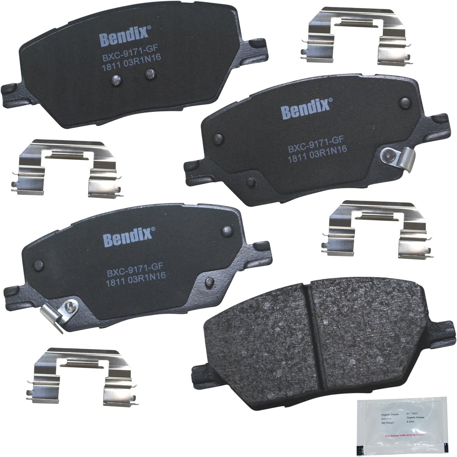 2015-2021 Jeep Renegade Front Ceramic Brake Pads - Bendix