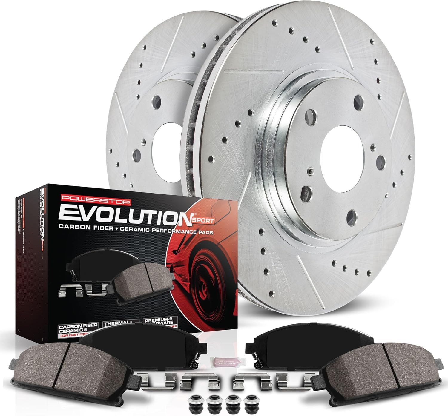 2019-2024 Ram 1500 DT Front Drilled and Slotted Brake Kit - Power Stop K8183